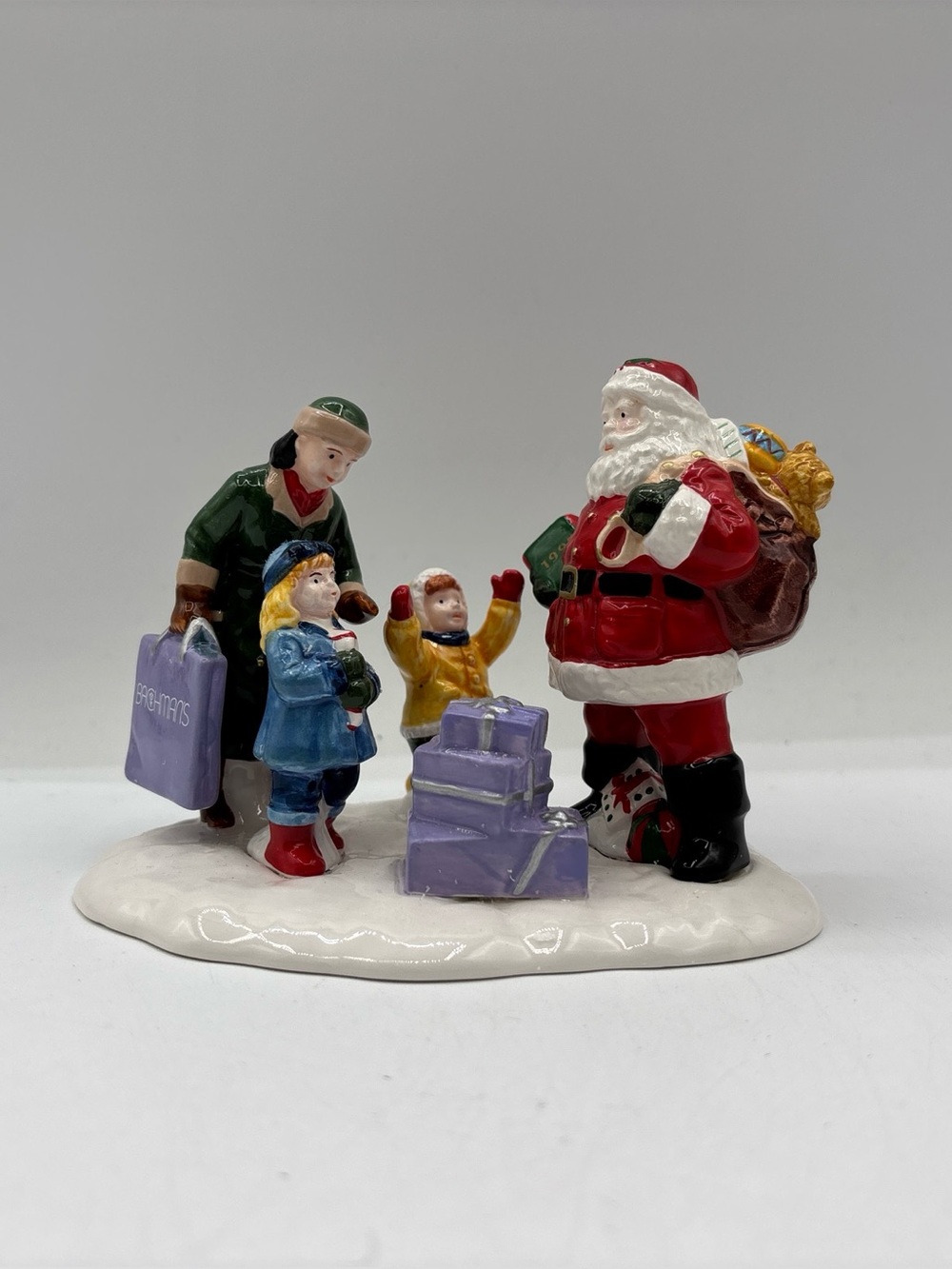 Department 56 1995 Vintage Original Snow Village A Visit With Santa 7544 Retired